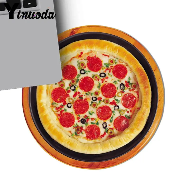 Yinuoda Милая вкусная еда пиццы мягкая резиновая профессиональная игровая коврик