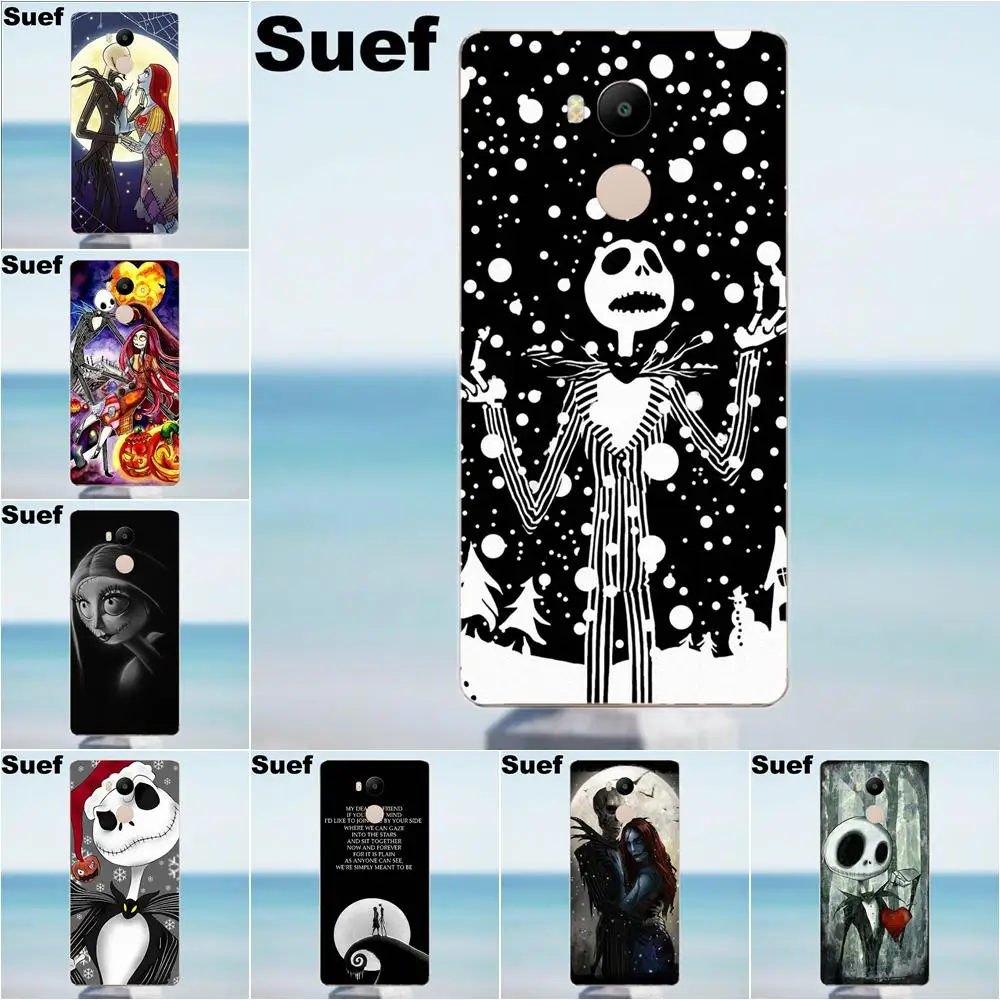 Мягкий чехол для телефона Jack Skeleton And Sally Love Quotes Xiaomi Redmi 4 3 3S Pro Mi3 Mi4 Mi4i Mi4C Mi5 Mi5S Mi Max Note 2