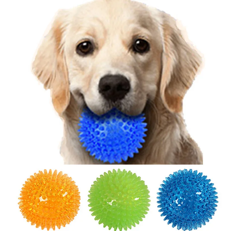 

Pet Dog Ball Toy Rubber Squeaking Interactive Latex Sound Bite ResistantRubber Chewing Squker Puppy Soft Toys Dogs Balls PPT620