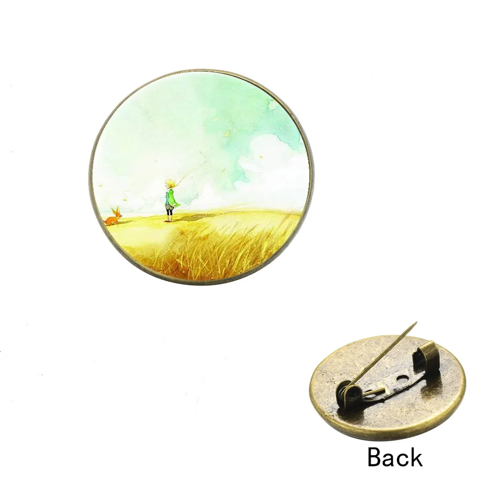 SONGDA The Little Prince брошь Маленький принц лиса роза комикс Печатный стеклянный купол