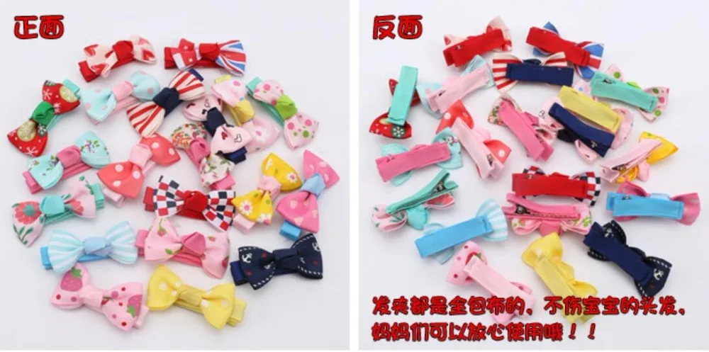 

10 Pairs/lot-Children Hairpin Headdress Girls hair Accessories Cute Baby Princess Lady Bow Knot Clip Hair Clip