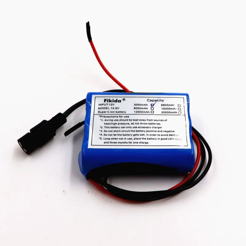 /Новинка 12 V 3000 mAh 18650 литий-ионная аккумуляторная батарея для камеры видеонаблюдения 3А батареи+ 12,6 V 1A зарядное устройство