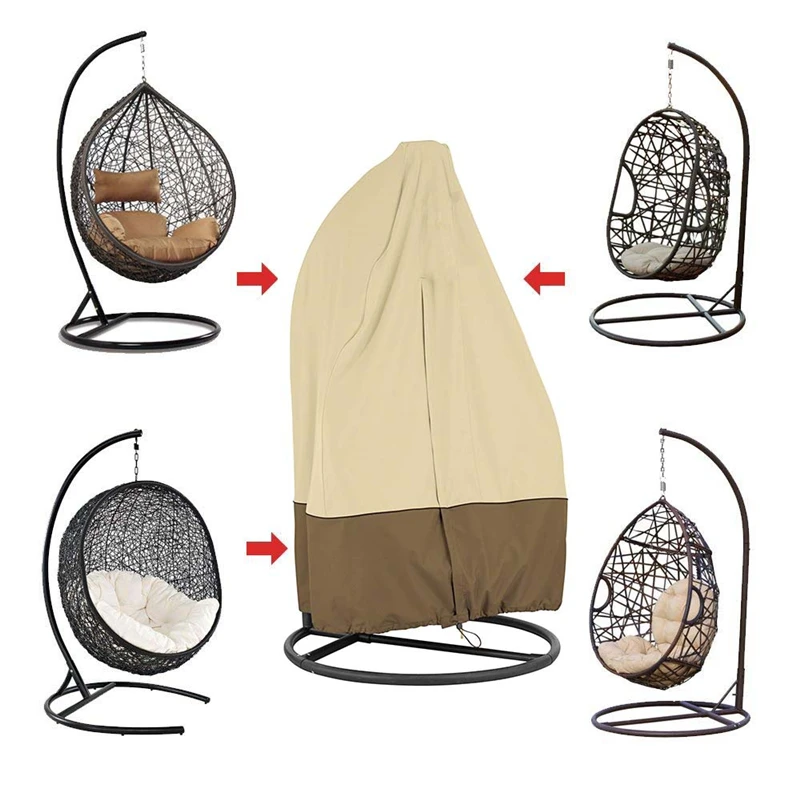 

Double Swing Chair Waterproof Cover Rattan Swing Patio Garden Weave Hanging Egg Chair Seat Cover Anti-UV 232x203cm Hot Sale