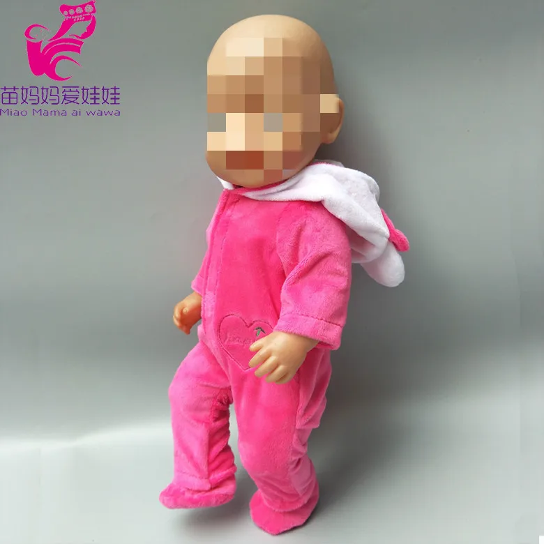 Кукла Одежда для 43 см Детские куклы мультфильм костюм животного набор для 17 дюймов reborn Baby doll зимнее меховое пальто для игрушек
