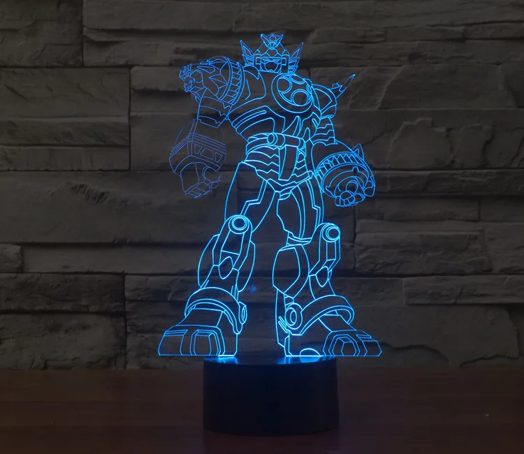 2016 Горячие Продажа Новые Творческие Трансформеры 3D LED Night Light Дети Спальня
