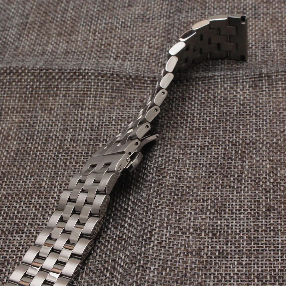Ремешок для часов из нержавеющей стали матовый полированный браслет наручных
