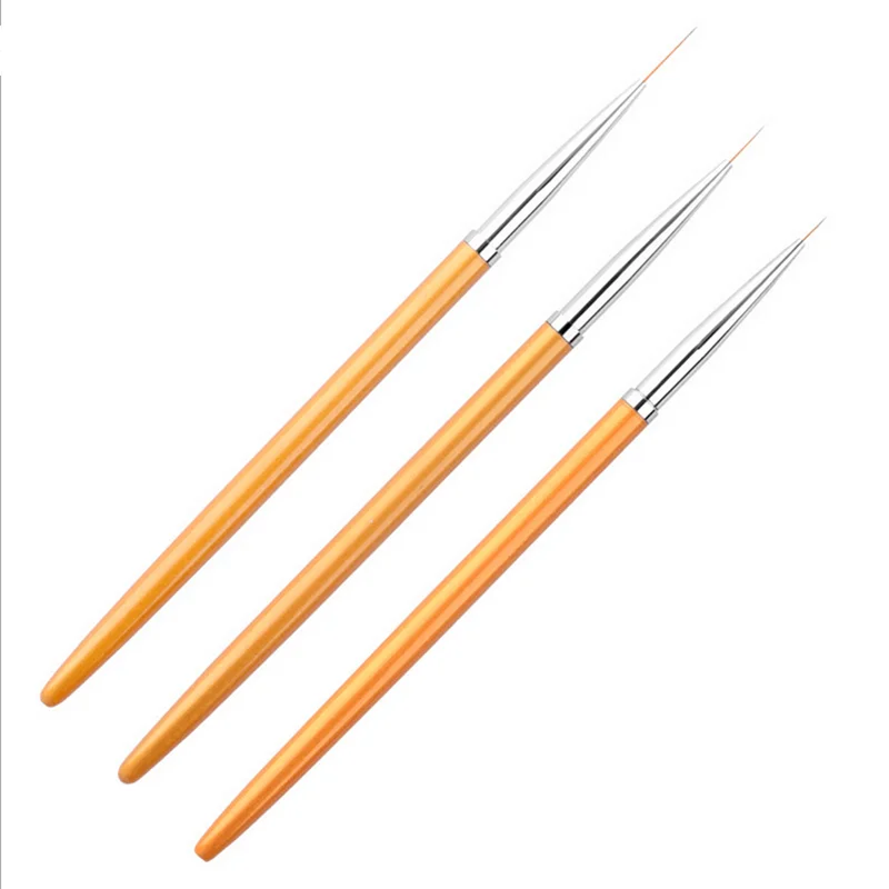 3 шт./компл. Золотая искусство ногтей Бриллиантовая кисть профессиональный