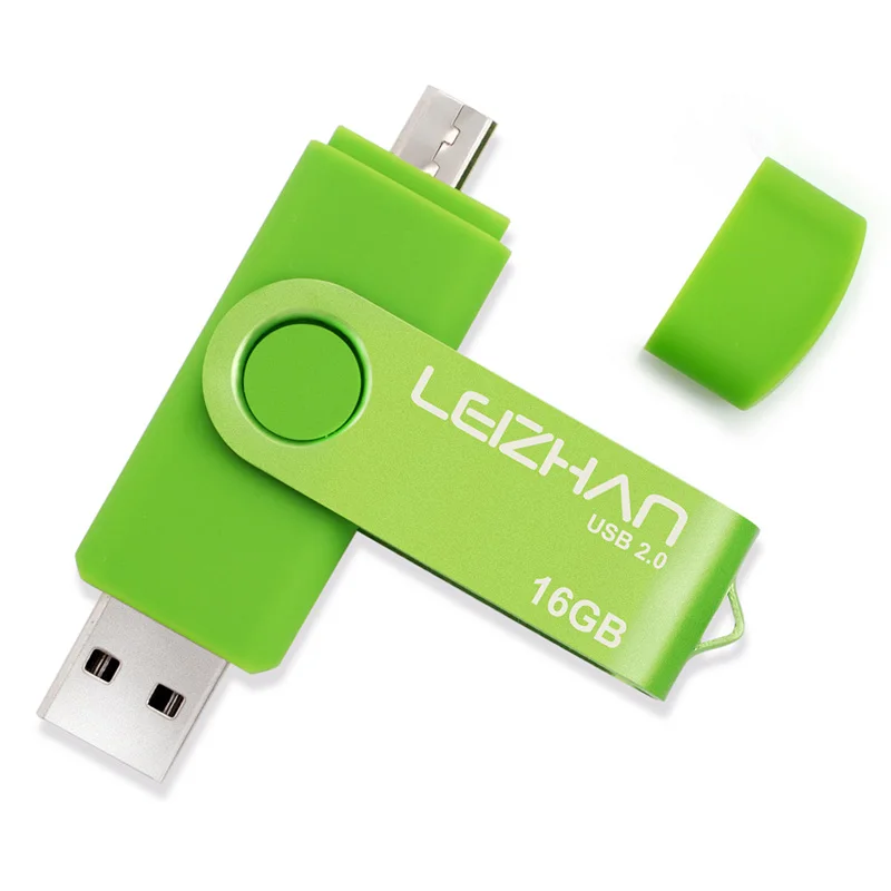Телефон USB флэш-накопитель 4 ГБ 8 ГБ 16 ГБ 32 ГБ 64 ГБ 128 ГБ Android флеш-накопитель OTG карта памяти ноутбук U диск USB 2,0 - Цвет: Зеленый