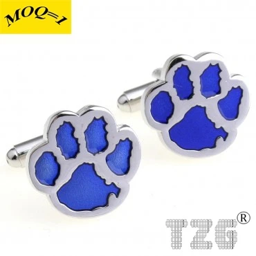 Запонки с голубыми медвежьими лапами 1 пара бесплатная доставка акция|cufflink cuff|cuff