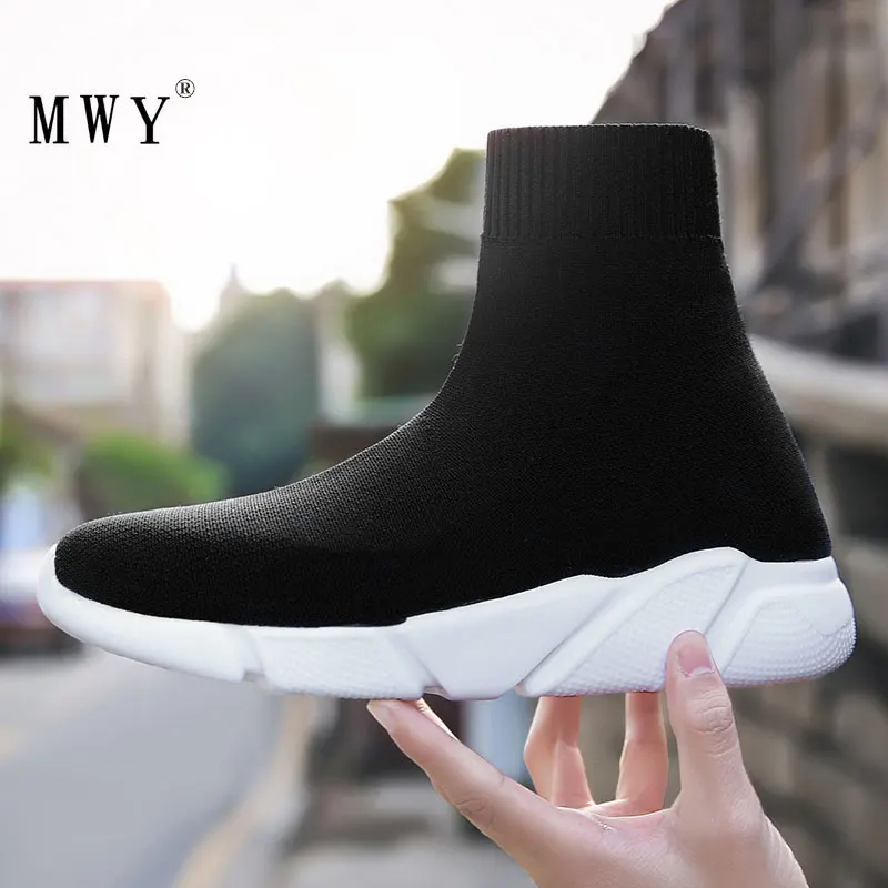 MWY/Беговые кроссовки; носки из эластичной ткани; обувь; chaussure homme; кроссовки унисекс; дышащая мягкая спортивная обувь