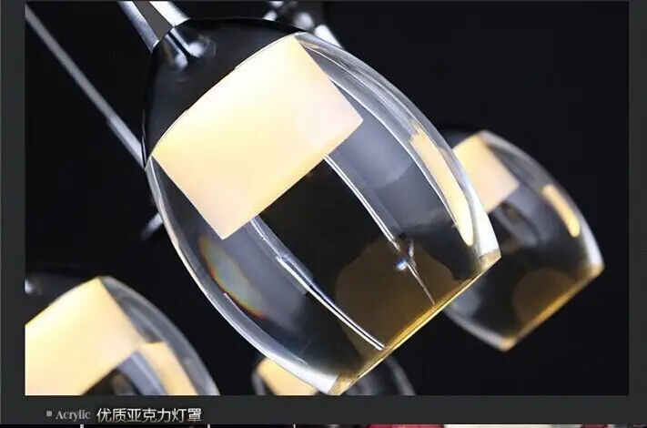 Высокое качество светодиодные чашки Люстра Свет Лебедь подвесной светильник для