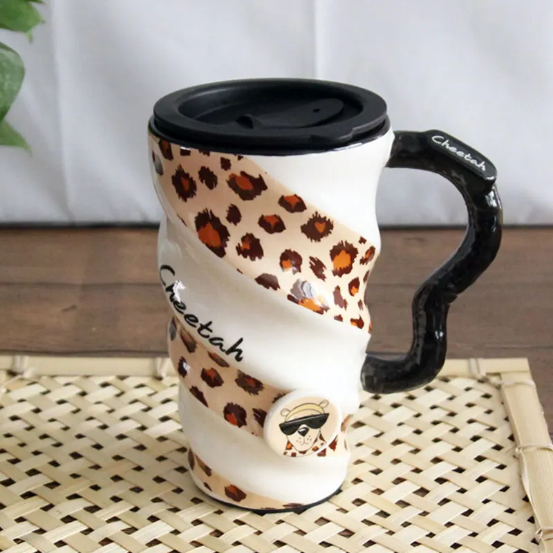 Креативные керамические кофейные кружки чашки для чая с ручкой