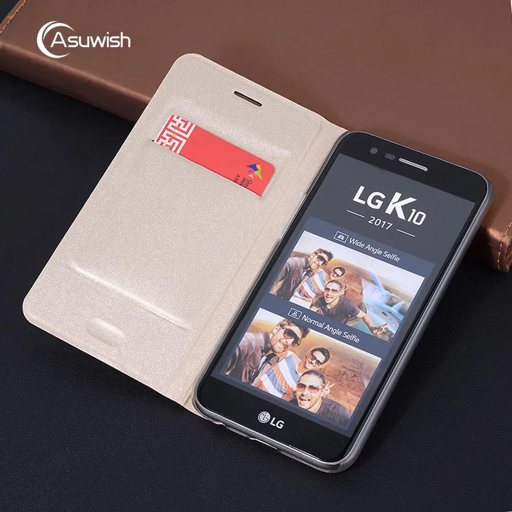 Luxury Flip Leather Cover Wallet Phone Case For LG K10 2017 K 10 LV5 M250 M250N X400 5.3'' Shockproof Card Slot Cases | Мобильные