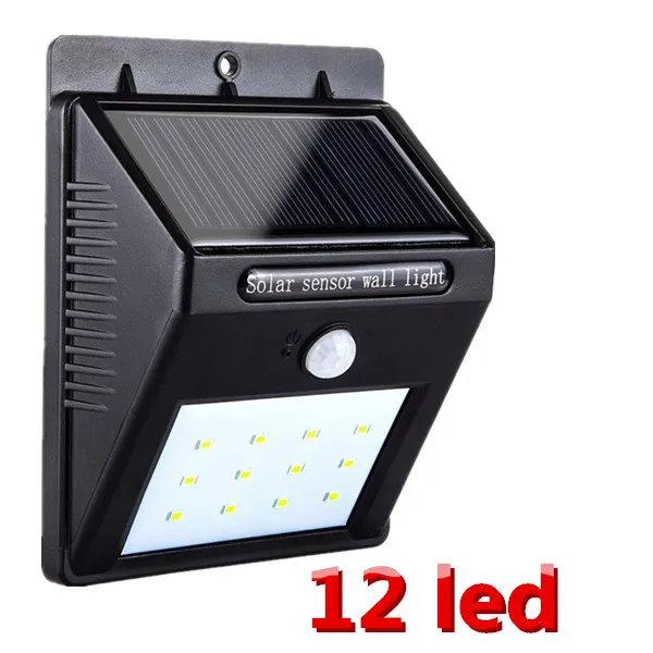 12 LEDS Беспроводной датчик движения безопасности, солнечные ночники 2835 8 12 20 46 светодиодов, яркие и водонепроницаемые для наружной стены сада RV - Испускаемый цвет: 12 LEDS