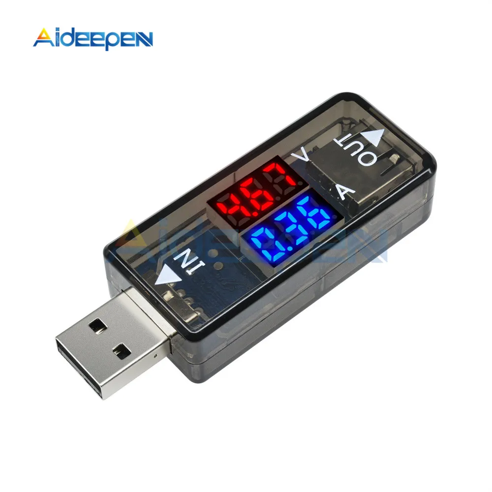 1 шт. USB Двойной цифровой вольтметр Амперметр 5 в двойной мобильный телефон мощность зарядный ток напряжение тестер детектор метр амперметр