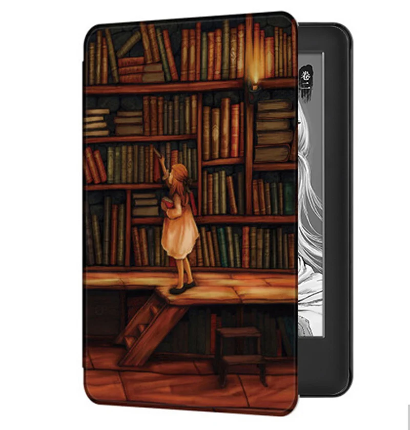Library Умный чехол из искусственной кожи для Amazon new kindle 10th Generation-, модный тонкий магнитный чехол kindle, чехол - Цвет: Library