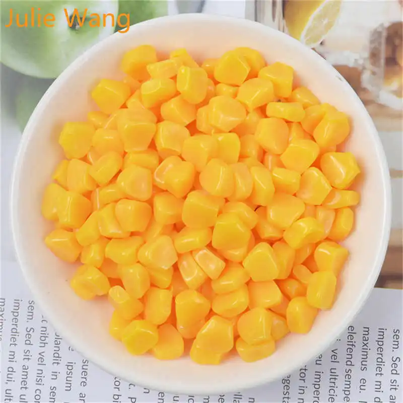 Julie Wang 20 шт полимерные Ядра Кукурузы амулеты искусственные продукты слизи