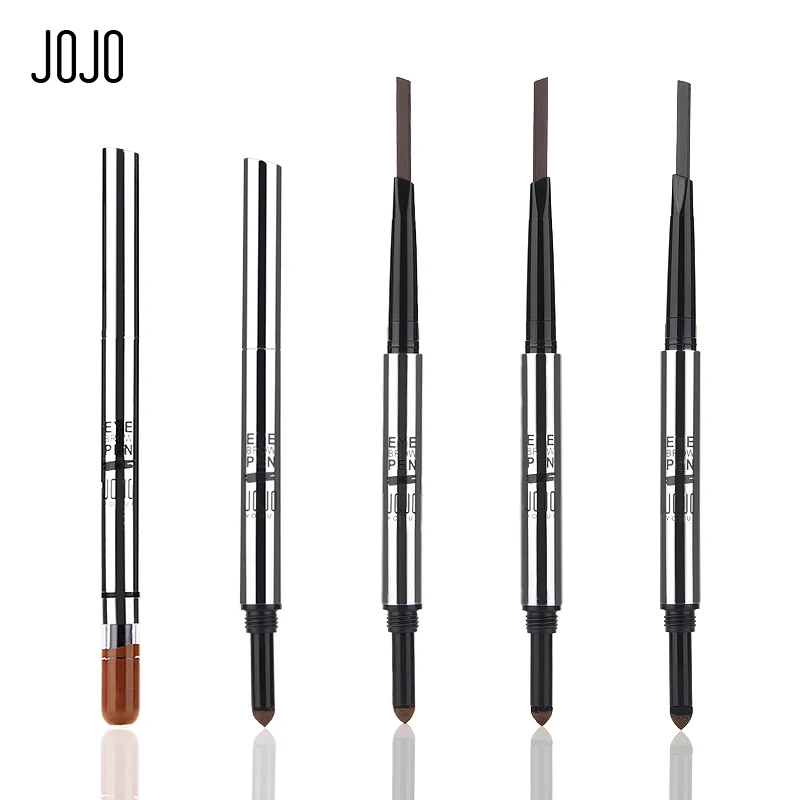 JOJO Makeup, двойной карандаш для бровей с пудрой для бровей, водостойкая стойкая автоматическая ручка для бровей