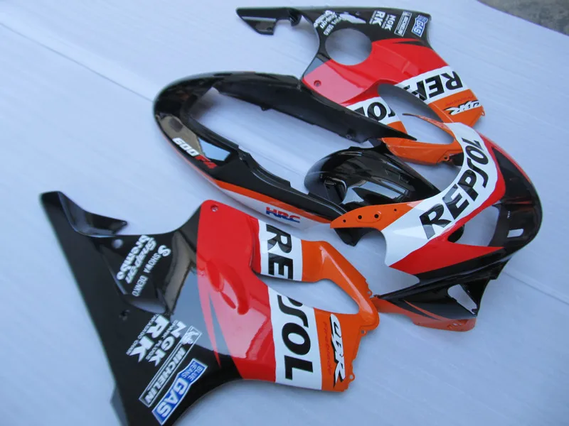 REPSOL красный черный обтекатель комплект для CBR600 F4 99 00 литьевая форма CBR600F4 1999 2000