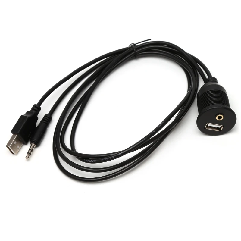 OOTDTY Новый 1 м Автомобильный кронштейн для приборной панели 3 5 мм USB 2 0 AUX разъем