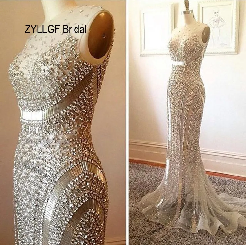Свадебное платье zyllgf Русалка роскошное вечернее платье с бисером Vestidos de gala Elegantes Саудовская Арабский вечер официальная одежда ND79