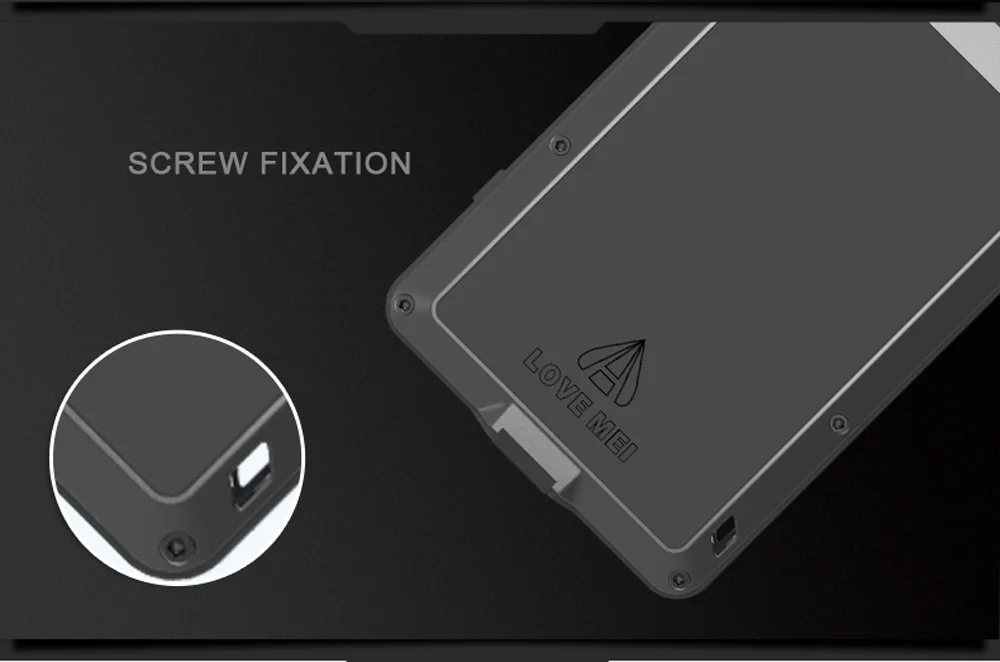 LOVE MEI Phone Cases For Sony Xperia XZ1 Compact Mini Cover Heavy Duty Case Silicone TPU &amp Hard Metal Back Toughened Glass | Мобильные