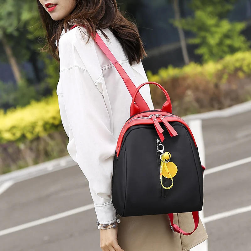 Модный женский рюкзак нейлоновый высокого качества маленькая школьная сумка для