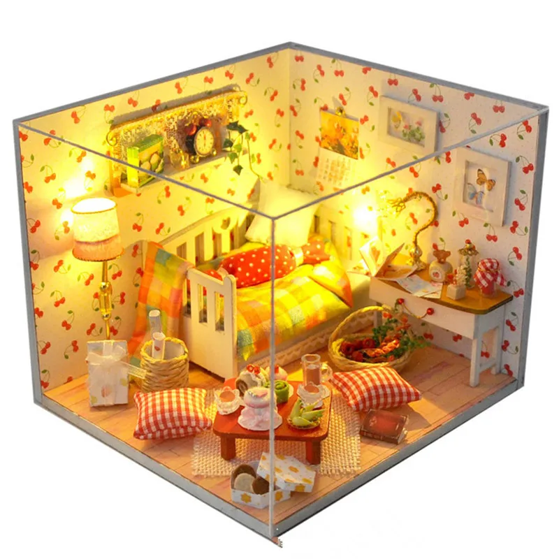 New T-Yu TY12 Autumn Fruit House DIY Dollhouse With Cover Light Gift Collection Decor Toy Hot Gifts for Kids | Игрушки и хобби