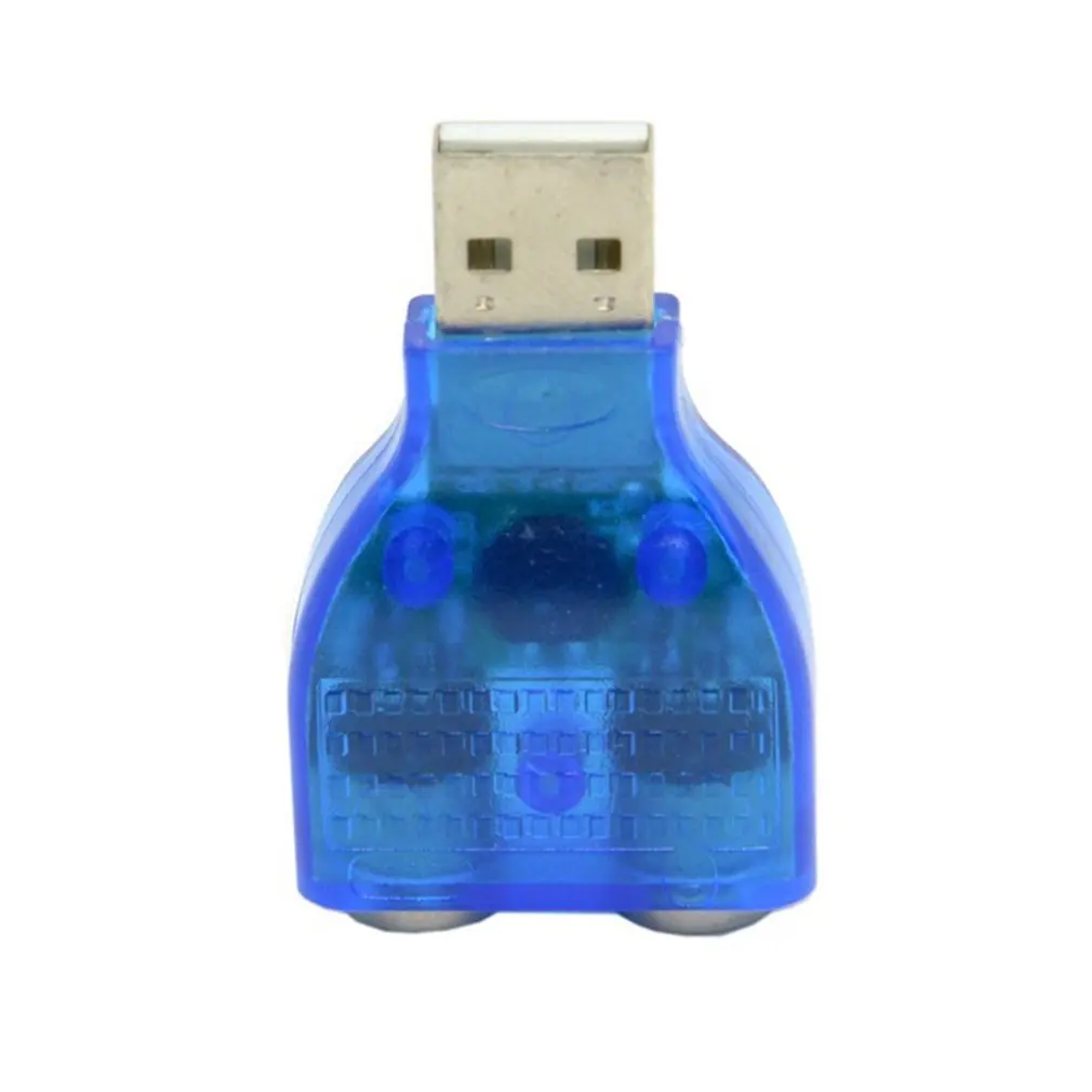 USB штекер в двойной PS2 Женский адаптер конвертер использовать для клавиатуры мышь