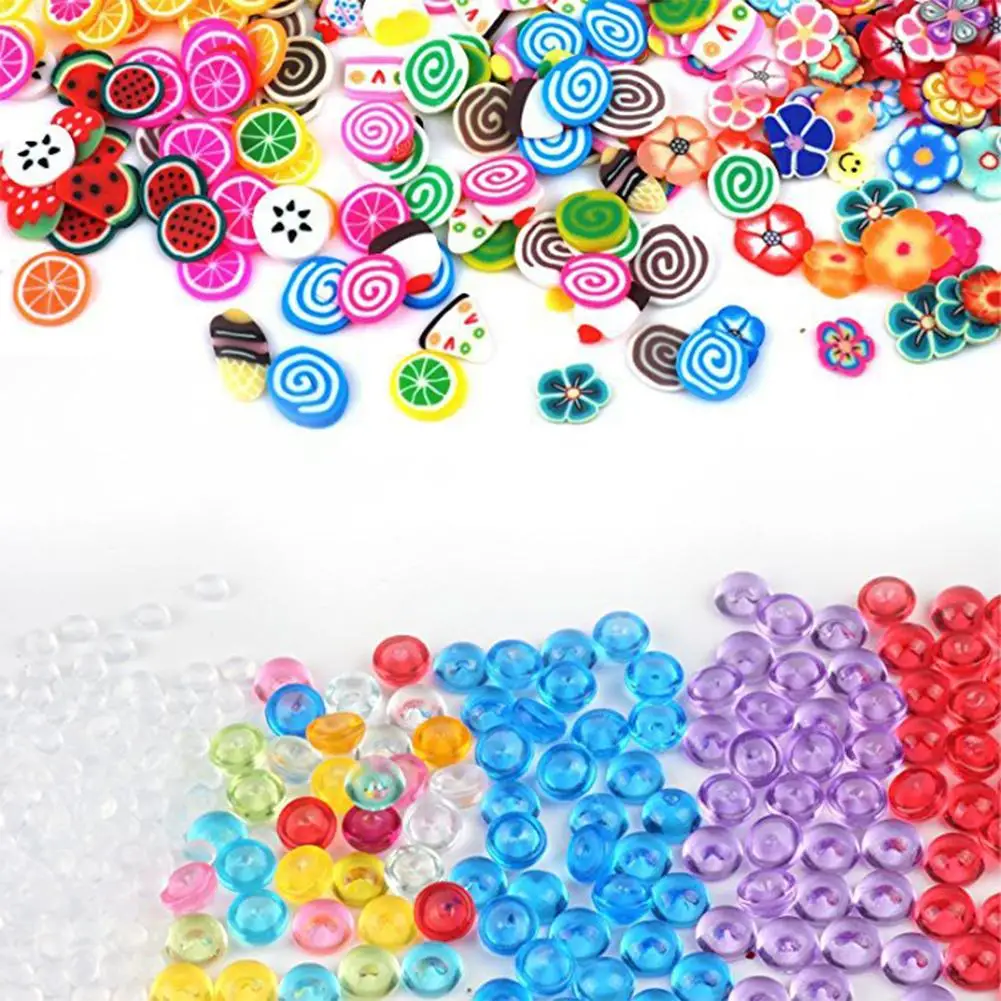 60 pack/set Slime Набор для изготовления пенопластовые шарики бусины банки с блеском