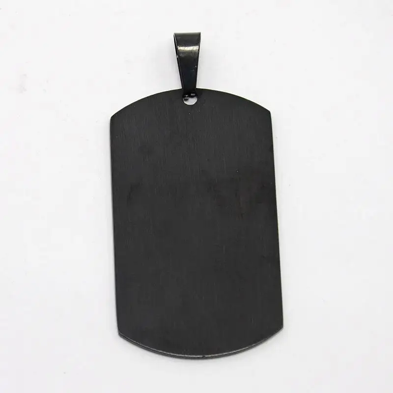 

Men's 316 Stainless Steel Big Rectangle Hand Stamping Blank Tag Big Pendants, Black, 59x29x1mm, Hole: 9x3mm