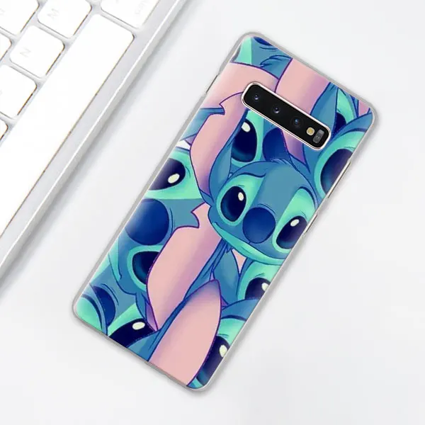 011 Милый мультфильм, Стич чехол для телефона для samsung Galaxy S10e S10 плюс S7 S8 S9 Plus, Note 8, 9, 10, плюс S10 5G M20 M30 жесткий чехол Coque - Цвет: 011
