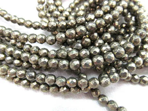 2-14mm 16inch high quality genuine pyrite beads round ball faceted charm jewelry bead | Украшения и аксессуары