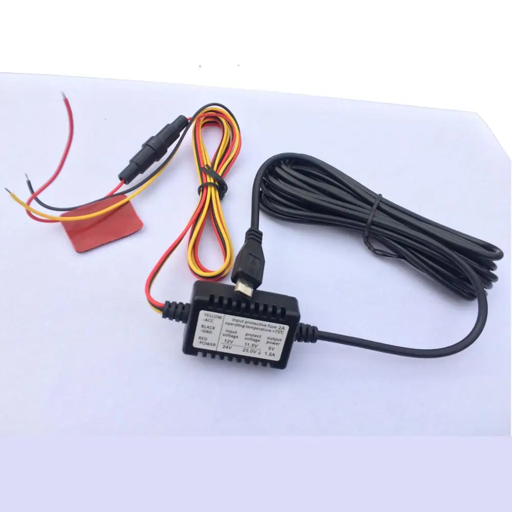Micro USB High End жесткий провод комплект 5 v 1.5amp для Dash Cam мини 0803/0805/0806/0826/0903/0906/0906 s Nano Q Phone
