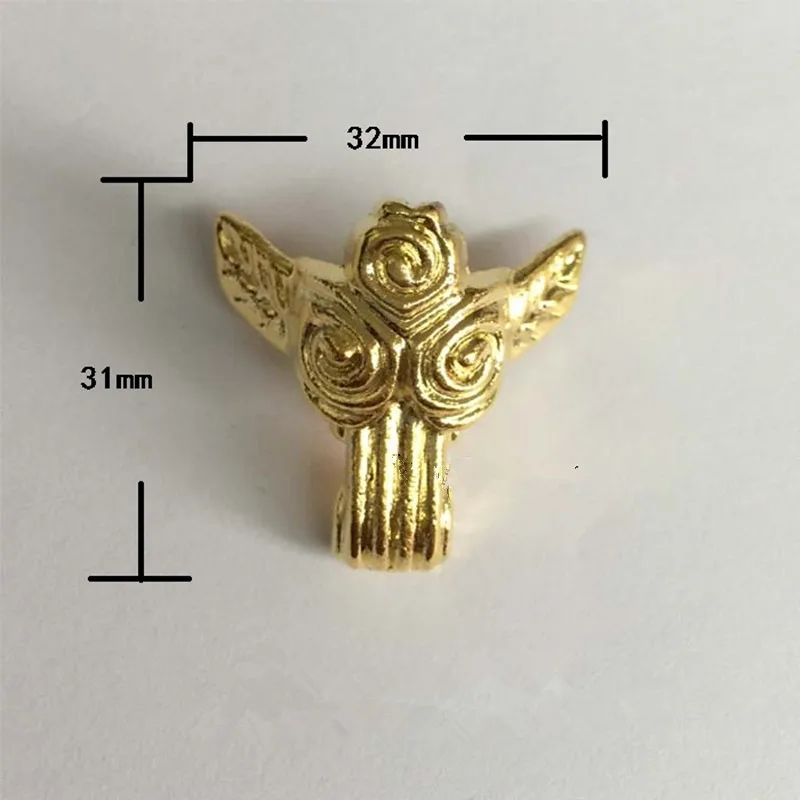 Zinc Alloy Beast Foot Decoration Legs Rose Flower Leg Vintage Wooden Box Cabinet Corner Gold Plated Color 31*32mm | Обустройство дома