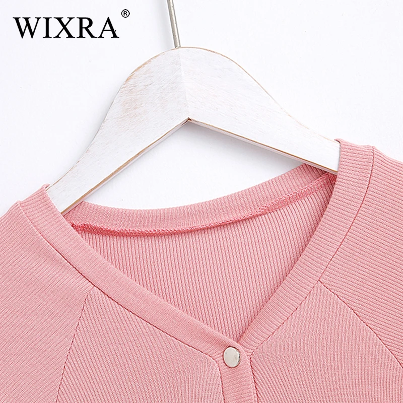 Женские базовые хлопковые футболки Wixra повседневные топы с длинным рукавом и v