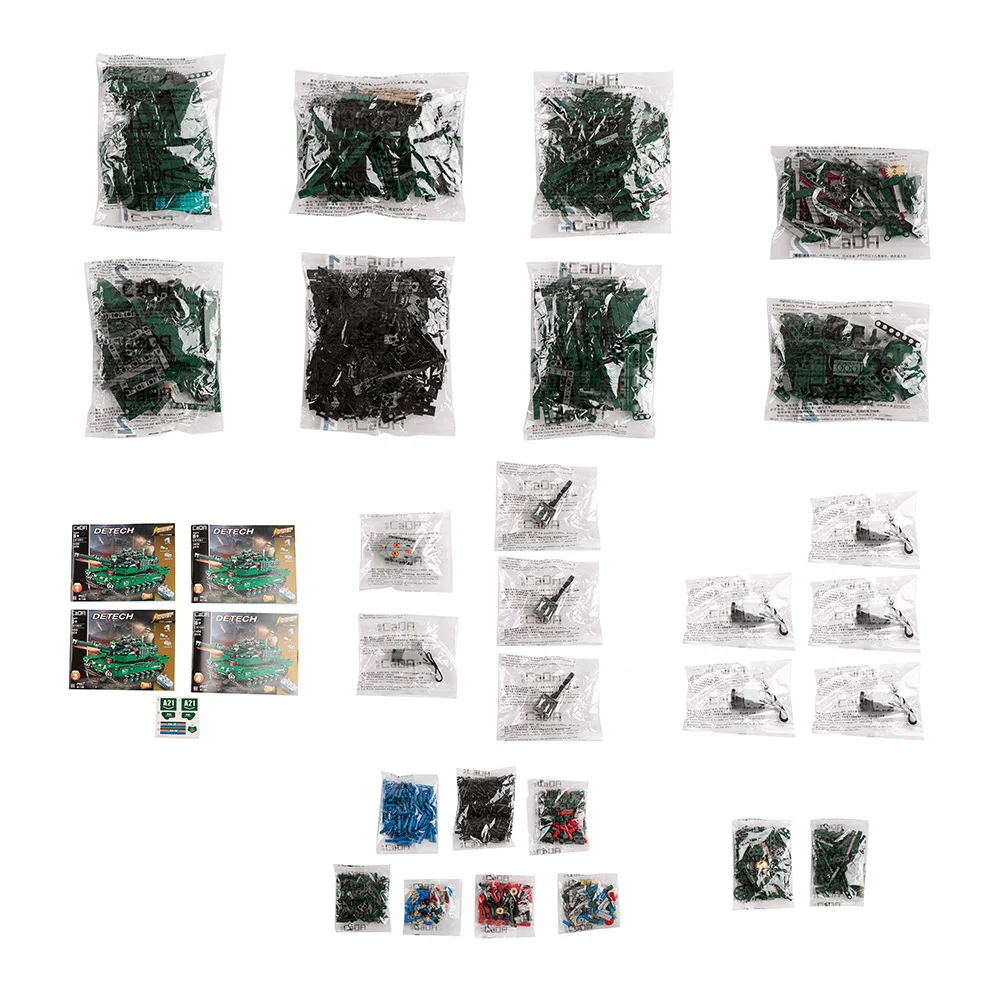 Двойные строительные блоки E C61001W 1498 PCS Groot 1:20 трансформируемый M1A2 танк автомобиль