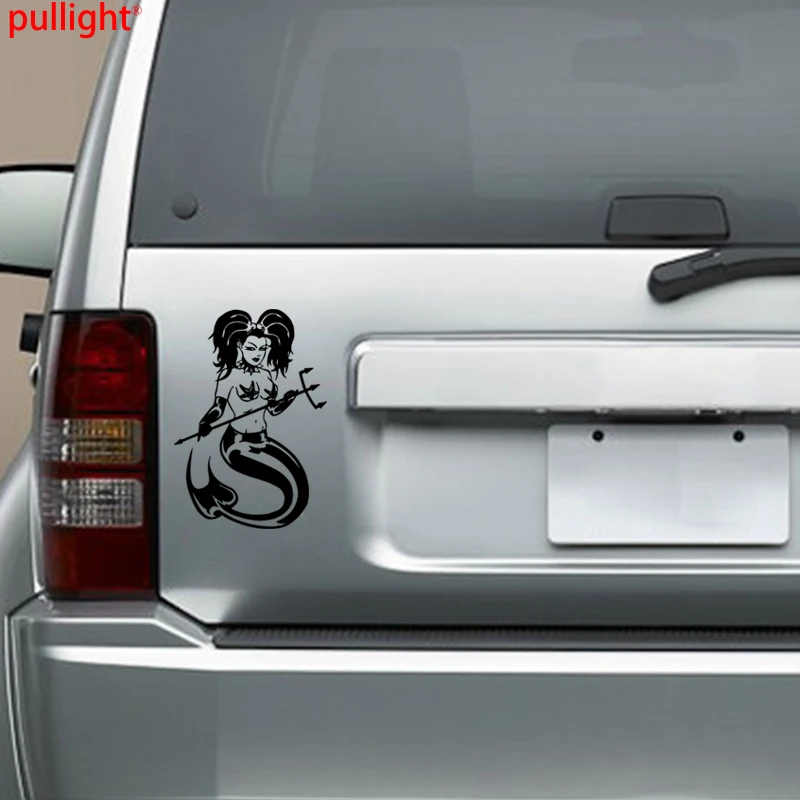 Attractive Mermaid Girl Fish Tail Fantasy Trident Car Truck Window Vinyl Decal Sticker | Автомобили и мотоциклы
