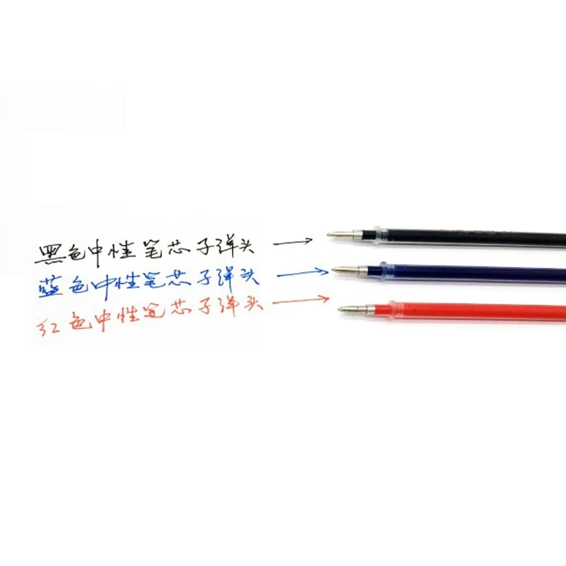 

10Pcs 0.38mm 0.5mm Gel Ink Ballpoint Pen Refill Black Blue Red Stationery Supply Jy20 19 Dropship