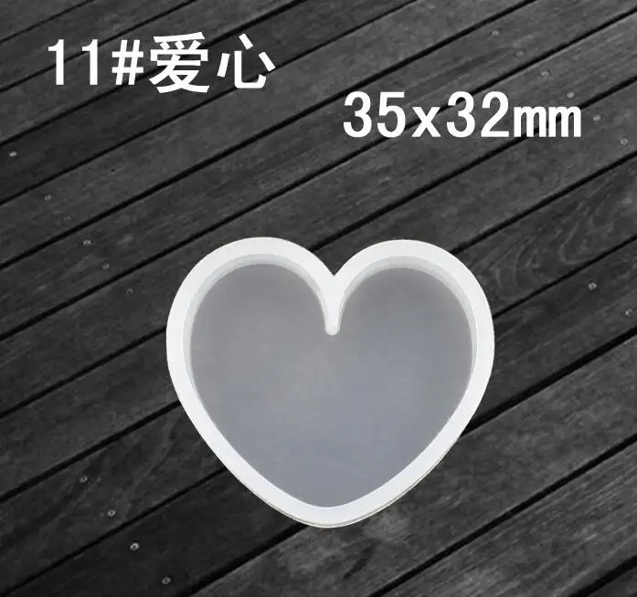 XCDIY силиконовые формы для бижутерия, подвески, кулоны милые животные кошка кролик олень лошадь Смола силиконовые формы ремесло инструмент DIY ювелирные изделия - Цвет: heart
