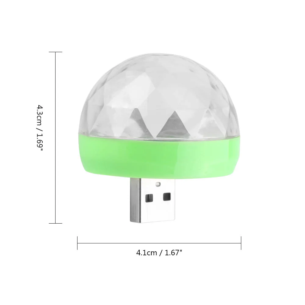 Мини USB светодиодный светильник с украшением в виде кристаллов Портативный