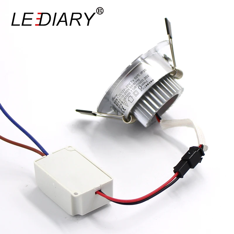 LEDIARY-luces empotrables de techo para cocina, luminaria CE, 110-240V, 3W, 5W, 55mm, 70mm, 90mm, ángulo ajustable