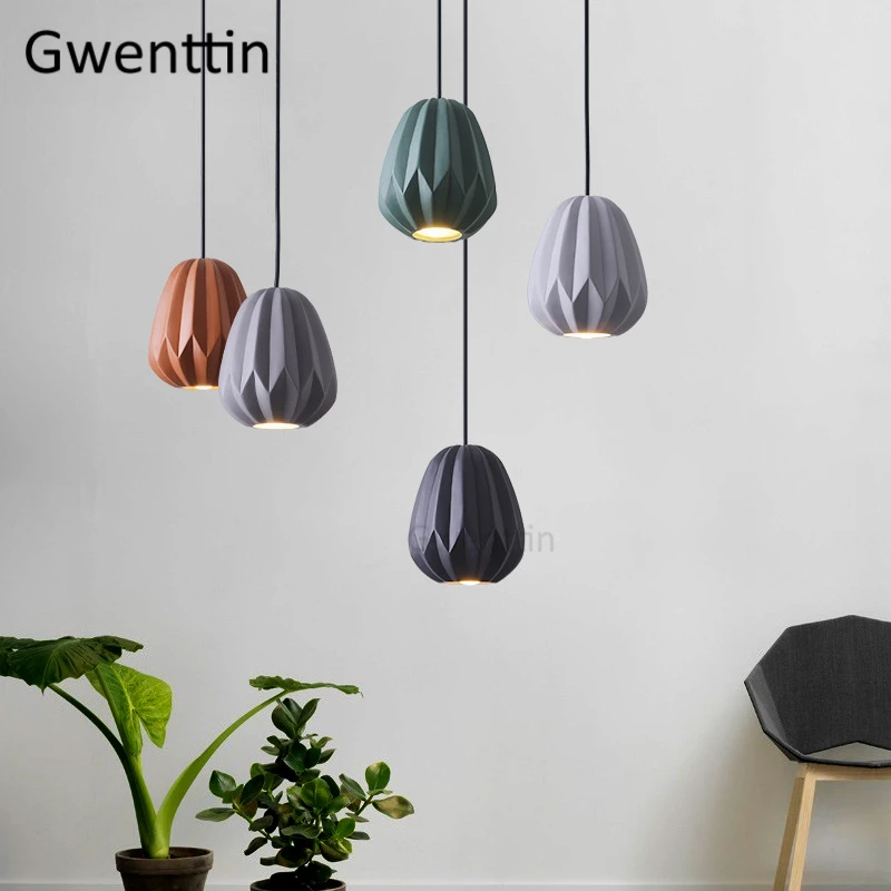 Nordic Led подвесные светильники современный подвесной светильник из смолы для