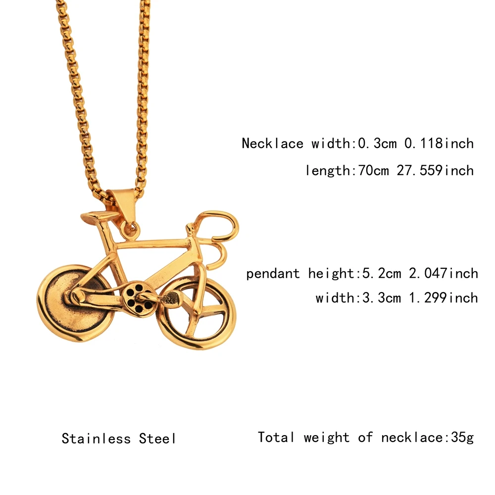 Хип-хоп Goofan Ретро подвеска в форме велосипеда Превосходное качество ожерелье из