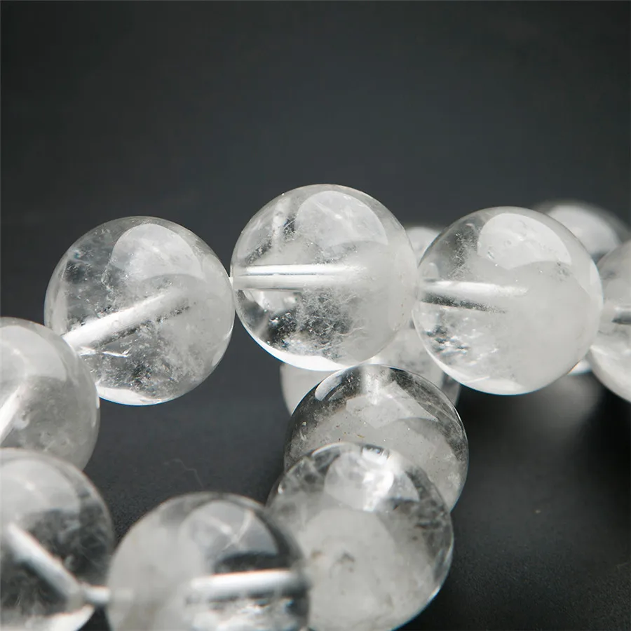 Оптовая продажа 100% натуральные браслеты белый фантомный кварцевый кристалл 16 мм