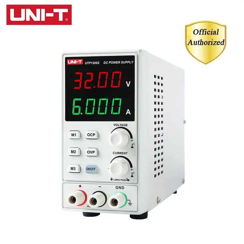 UNI-T UTP1306S переключение для источника питания постоянного тока 4 цифры дисплей с низкой пульсацией питания стабилизированное напряжение Регулируемый мини-источник питания
