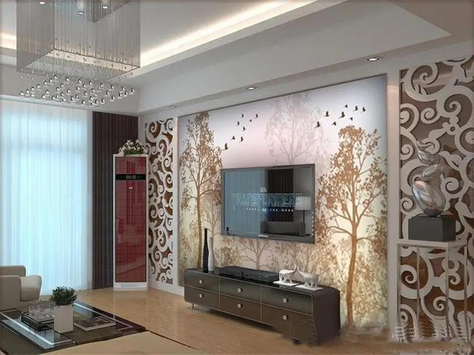 3d обои фото на заказ росписи гостиная абстрактные дерево Осенняя фантазия 3D