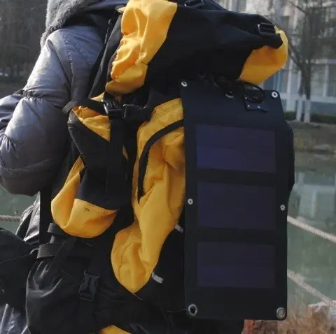 flexible solar panel of silicon foldable very slim 3W/5V with USB for Diy phone charger bag | Обустройство дома