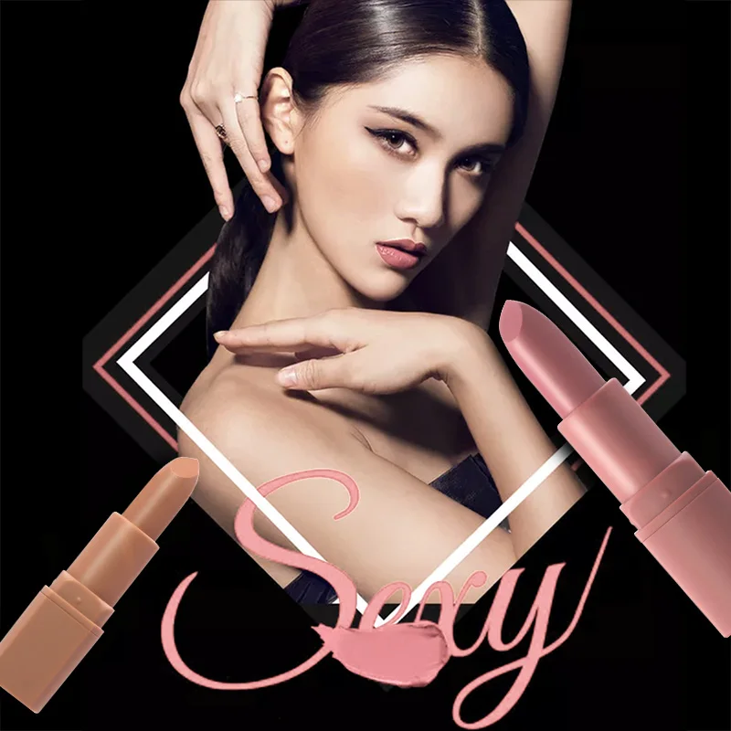 MISS ROSE макияж Тыква телесного цвета матовая помада сексуальные красные губы