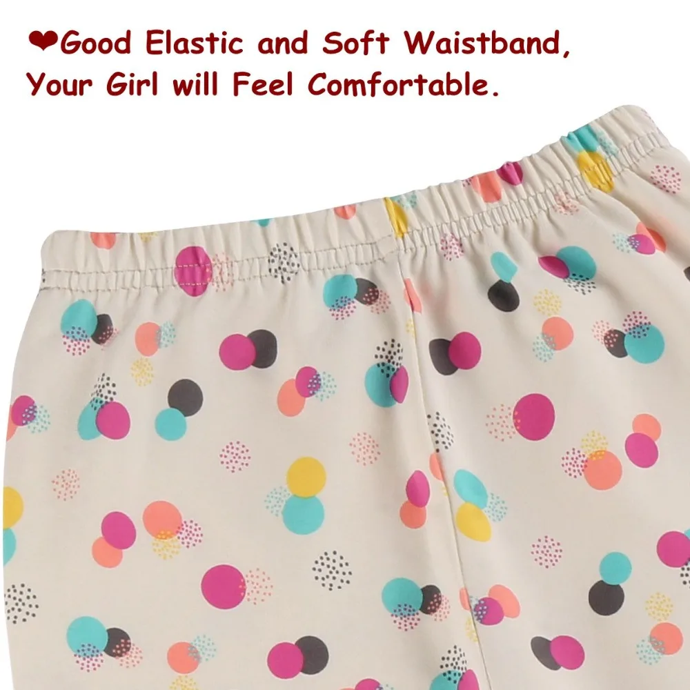 Леггинсы для девочек мягкие хлопковые брюки-карандаш с разноцветным принтом в